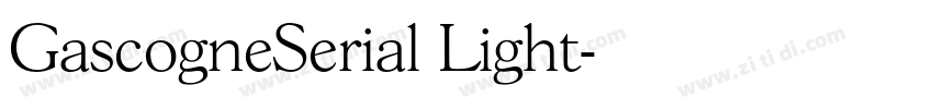 GascogneSerial Light字体转换